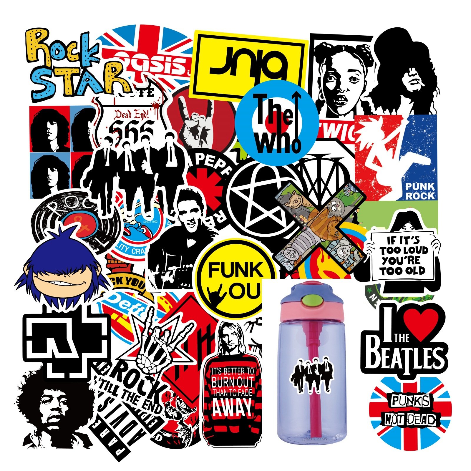 Custom Label Logo Sticker Book Sheet Die Cut Decorative Cartoon Cute Graffiti Handbooks Trolley Boxes Motorcycle Stickers