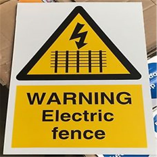 Warning Electric Fence Sticker Vinyl Die Cut Sticker Danger Removable Sticker