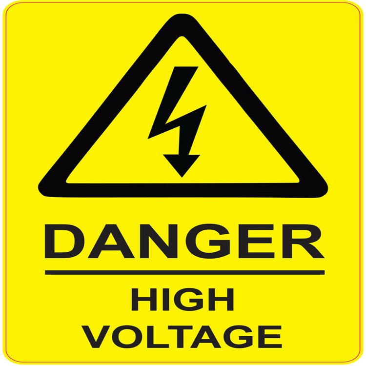 Warning Electric Fence Sticker Vinyl Die Cut Sticker Danger Removable Sticker