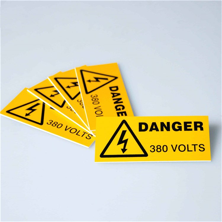 Warning Electric Fence Sticker Vinyl Die Cut Sticker Danger Removable Sticker