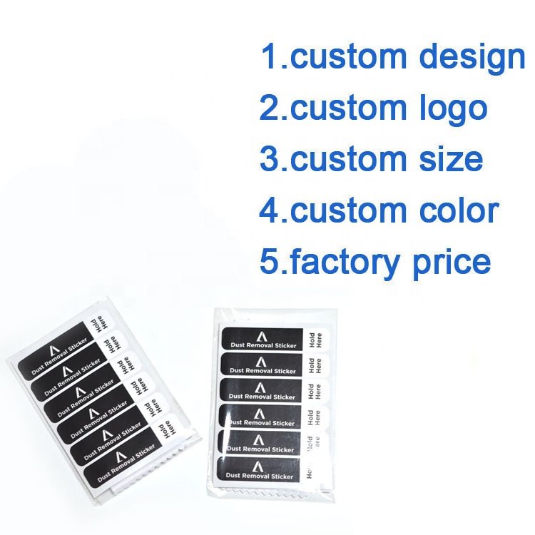 Custom design 6pcs phone screen cleaning kit-sticker, squeegee,cloth