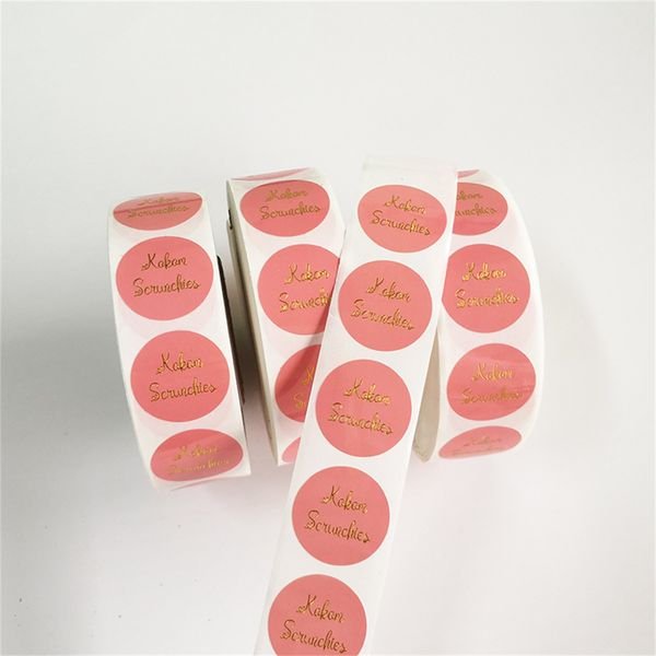 Custom adhesive private cosmetic clear bottle sticker roll transparent hot stamping gold foil logo sticker printing labels