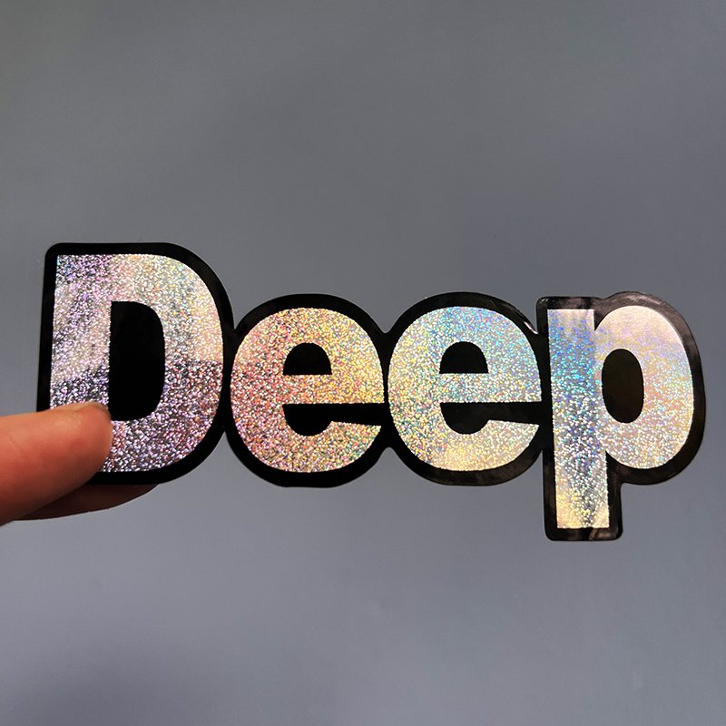 Custom Logo Anime Vinyl Label Laser Hologram Stickers Waterproof Rainbow Effect Holographic Die Cut Stickers