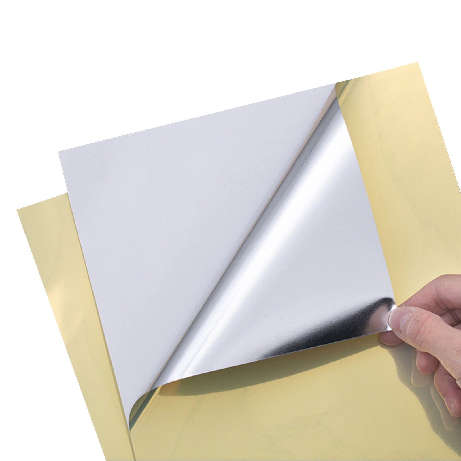 A4 Printable PET Vinyl Sticker Paper Blank Label Printing Material Waterproof Self-Adhesive For Inkjet Printer Gold Silver