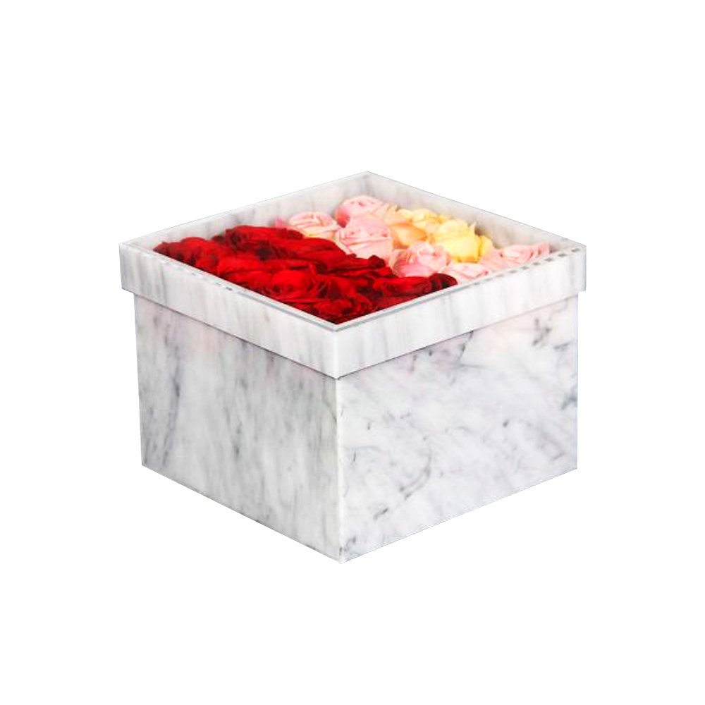 Custom logo printed paper luxury gift flower box