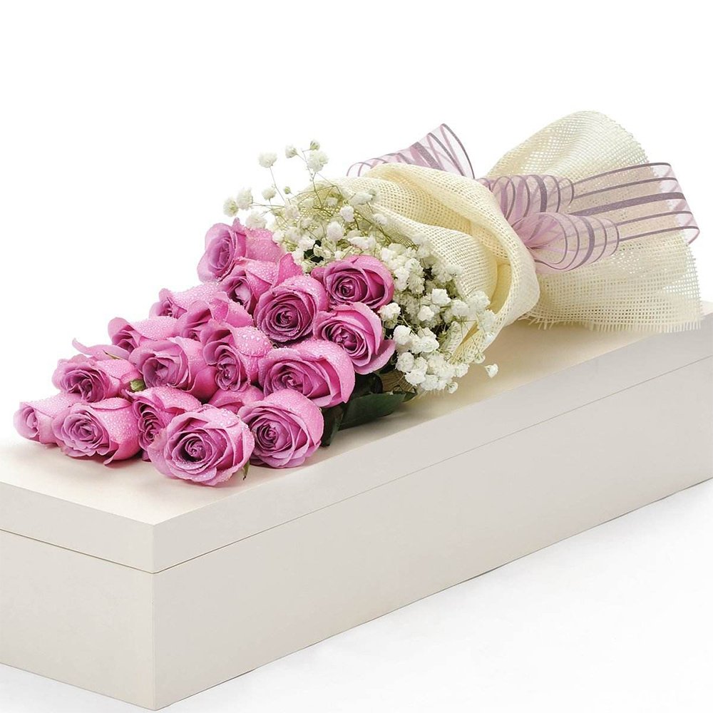Custom logo printed paper luxury gift flower box