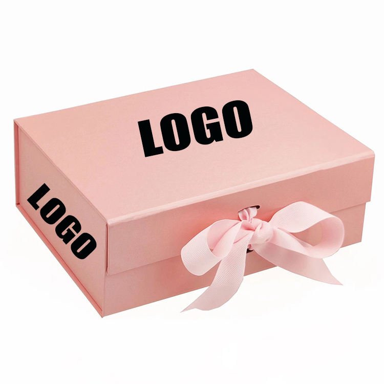 Magnet Flap Clothing Paper Box Foldable Magnetic Closure Gift Boxes Newest Design Top Quality White with Black Ribbon Shoes Box