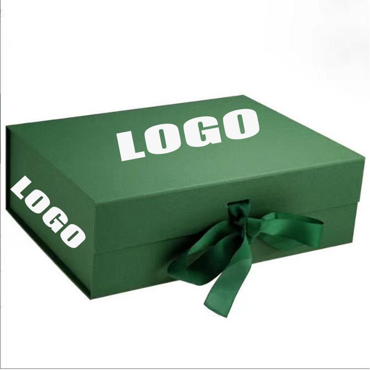 Magnet Flap Clothing Paper Box Foldable Magnetic Closure Gift Boxes Newest Design Top Quality White with Black Ribbon Shoes Box