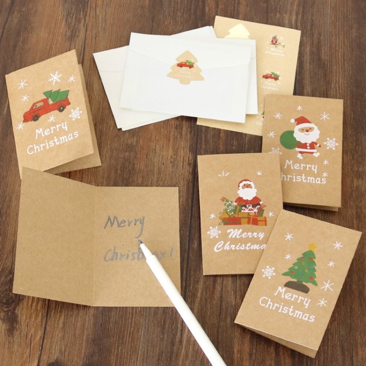 Greeting Card Christmas New Year Amazon THANK YOU Card Envelope Sticker Set