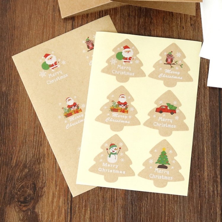Greeting Card Christmas New Year Amazon THANK YOU Card Envelope Sticker Set