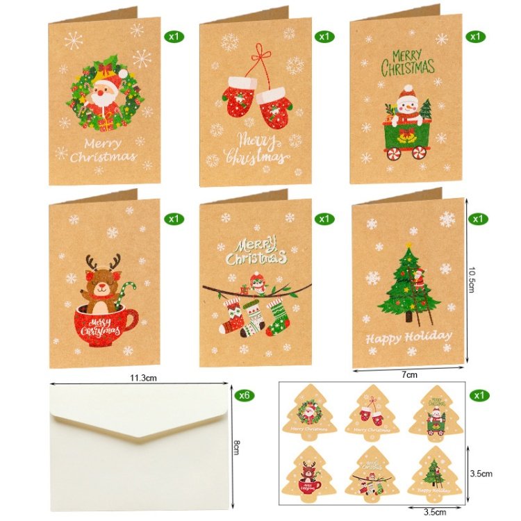 Greeting Card Christmas New Year Amazon THANK YOU Card Envelope Sticker Set
