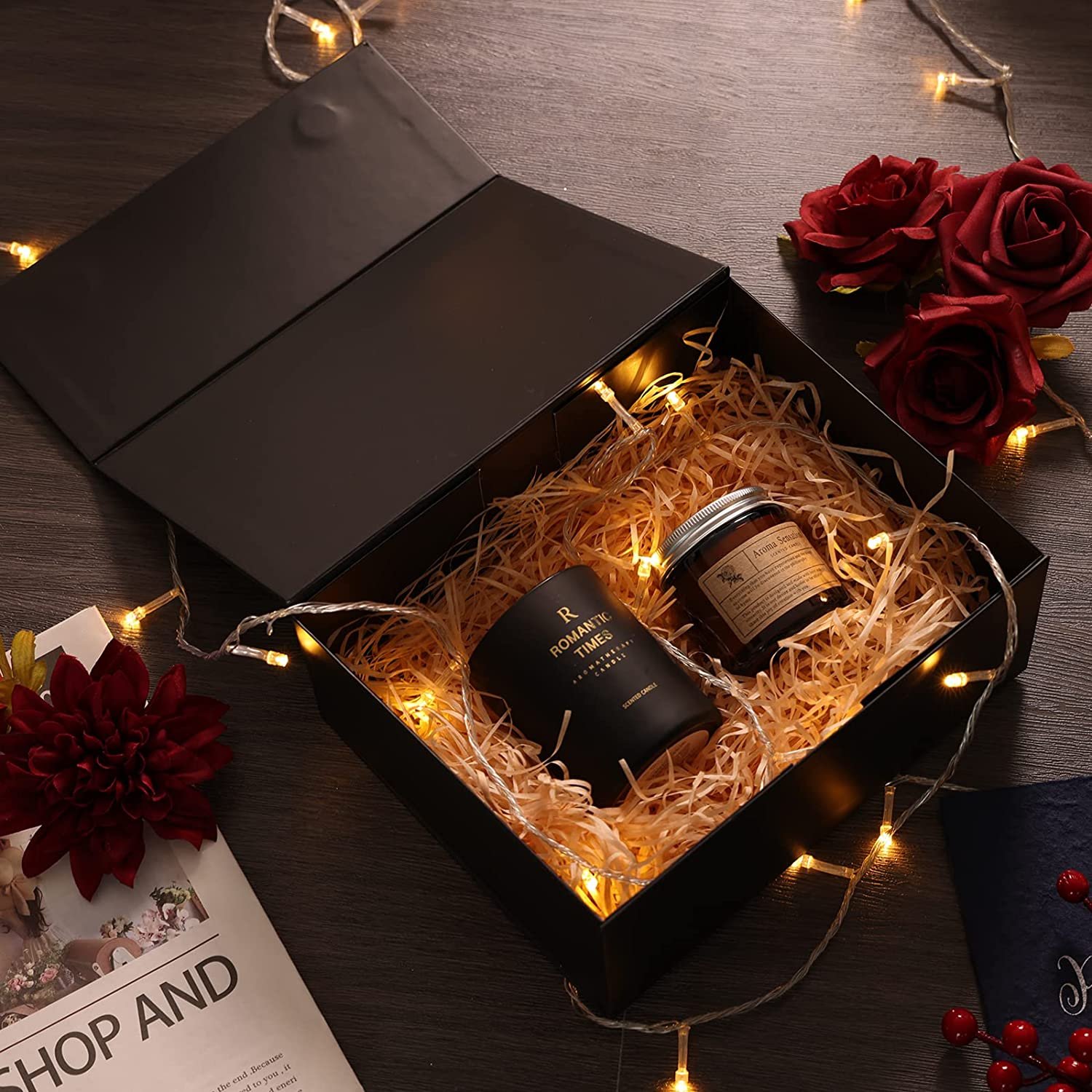 Cheap price custom logo printing black shipping gift boxes black magnetic paper boxes custom packaging box for present