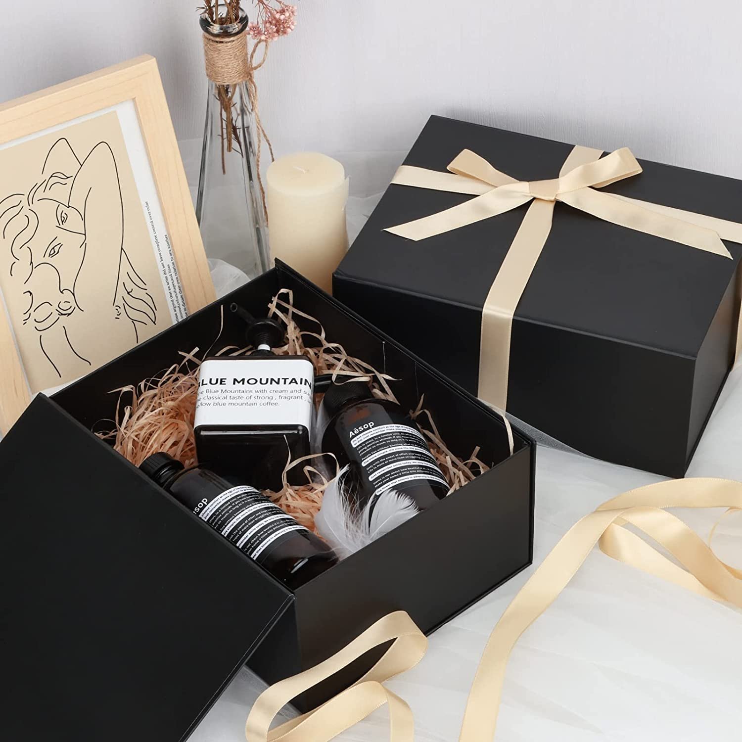 Cheap price custom logo printing black shipping gift boxes black magnetic paper boxes custom packaging box for present