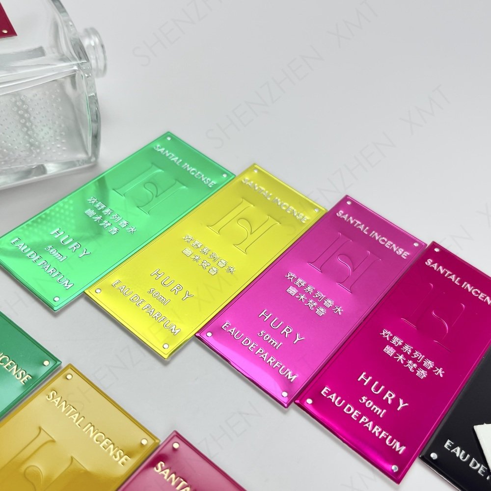 Customized Adhesive Letters Mini Metal Stamping Electroforming Label Logo Nickel Sticker