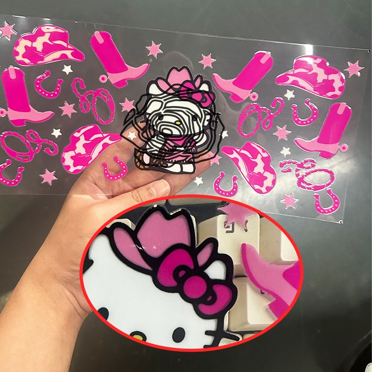 Low Price Direct Sales Slightly Imperfect Products Film AB UV DTF Cup Wrap Sticker Cold Transfers For 16oz Cups