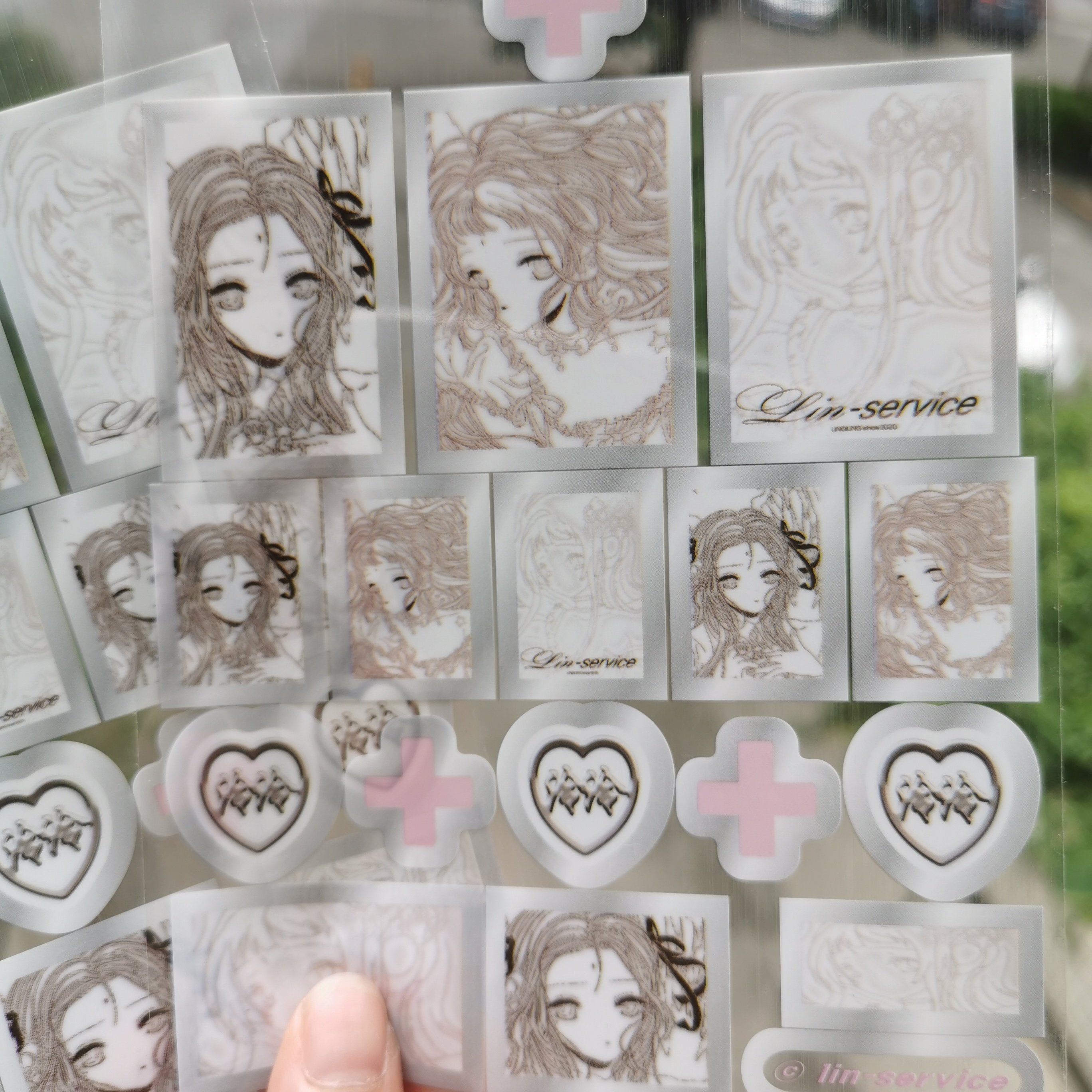Low Moq Adhesive Sticker Die Cut Logo Pvc Stickers Cartoon Self Adhesive Waterproof Custom Vinyl clear Kawaii Girl Pvc Stickers