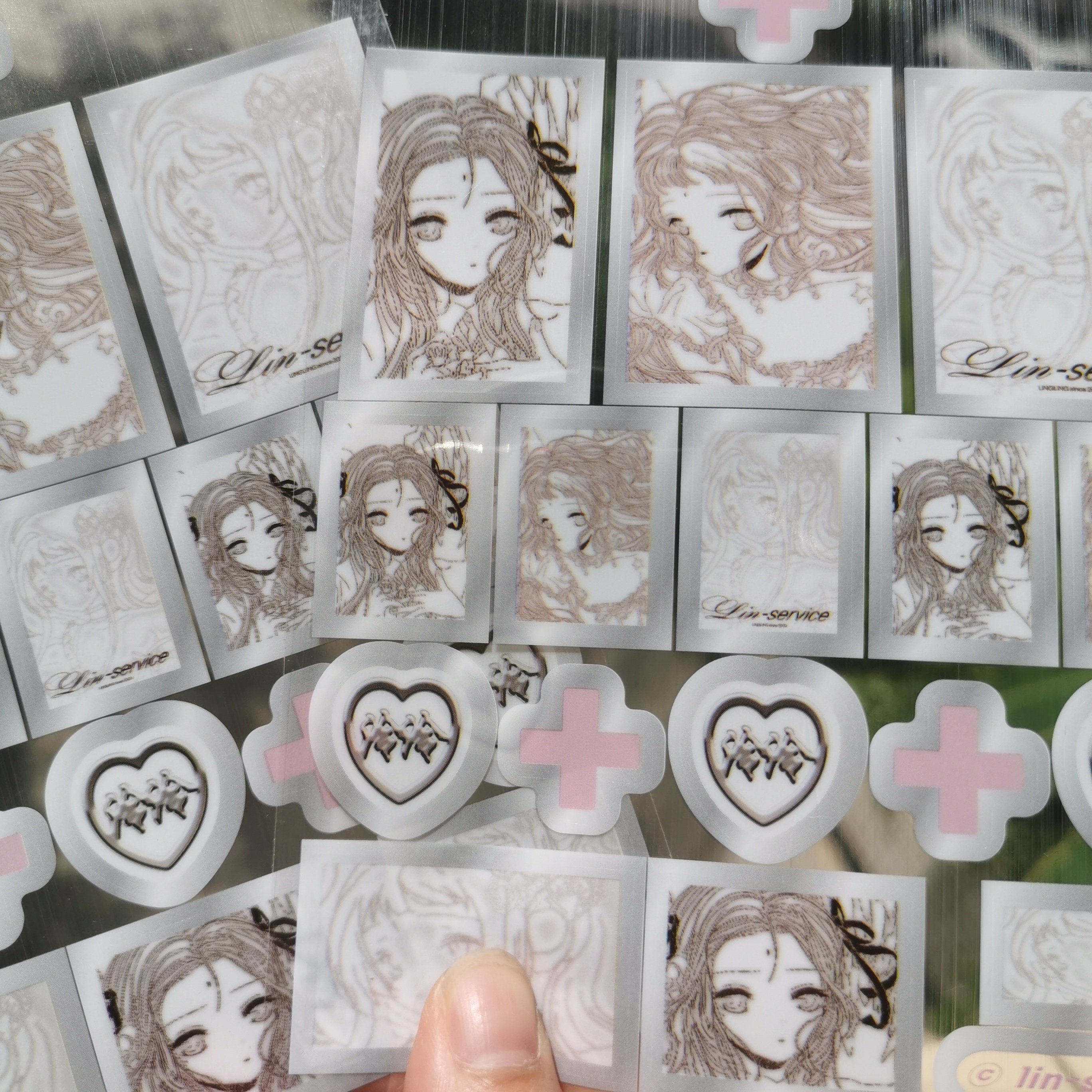 Low Moq Adhesive Sticker Die Cut Logo Pvc Stickers Cartoon Self Adhesive Waterproof Custom Vinyl clear Kawaii Girl Pvc Stickers