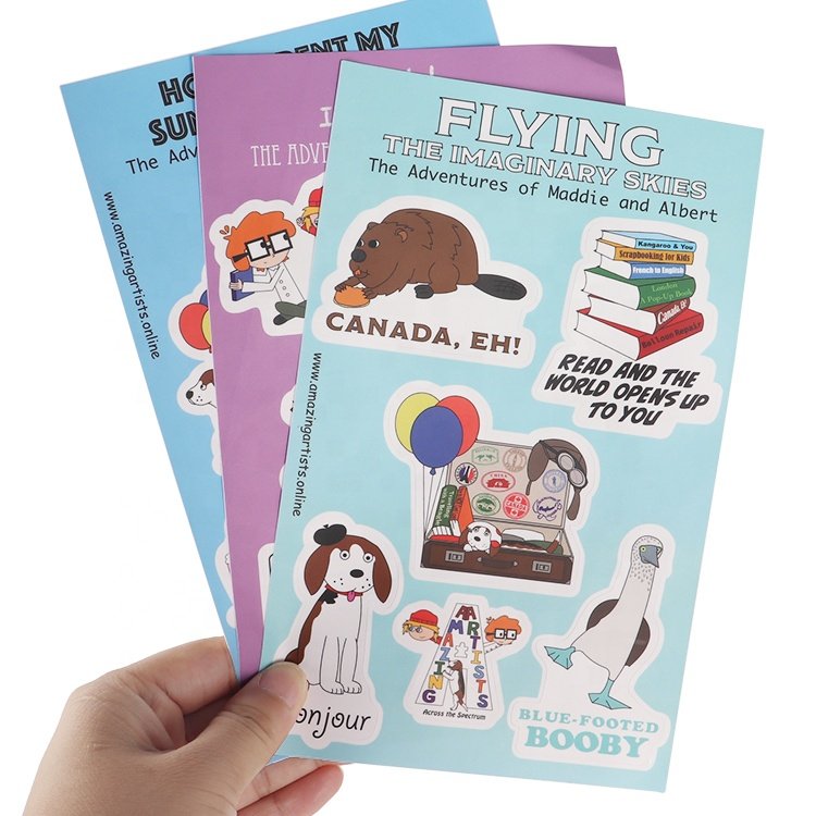 Customized printed die cut stickers labels waterproof vinyl kiss cut sticker sheet