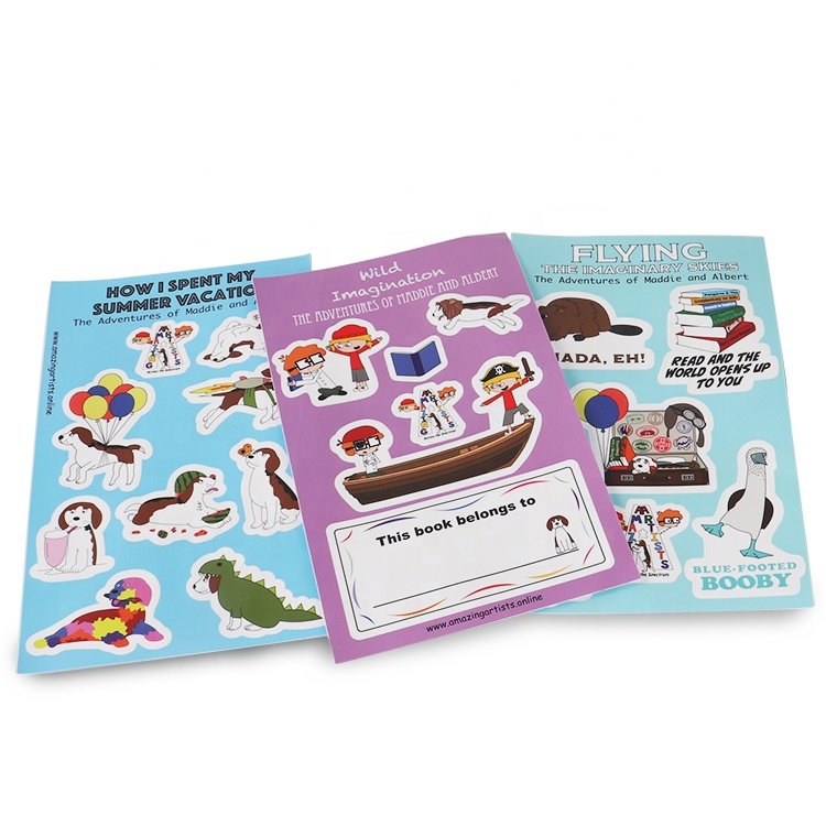 Customized printed die cut stickers labels waterproof vinyl kiss cut sticker sheet