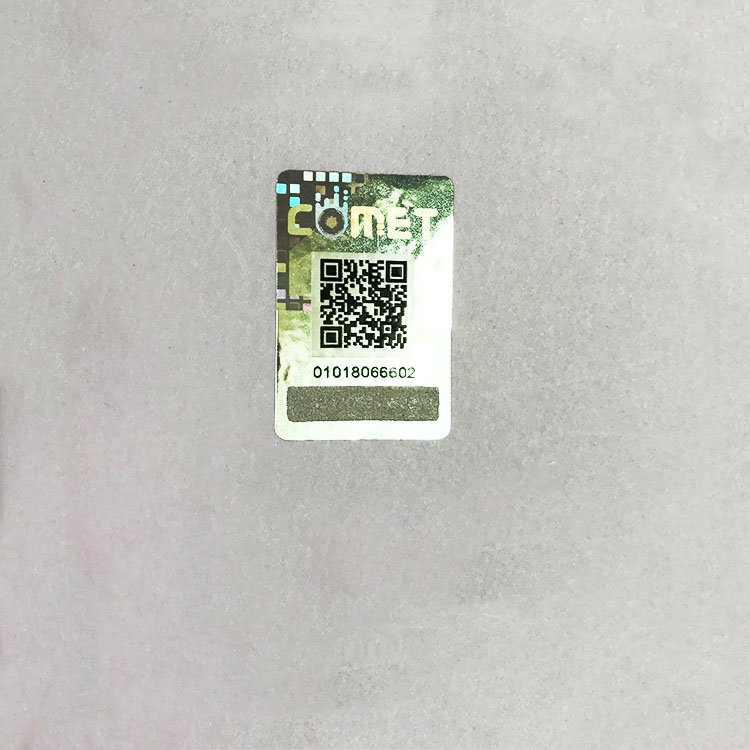customized hologram sticker printing with QR-code serial number and unique code
