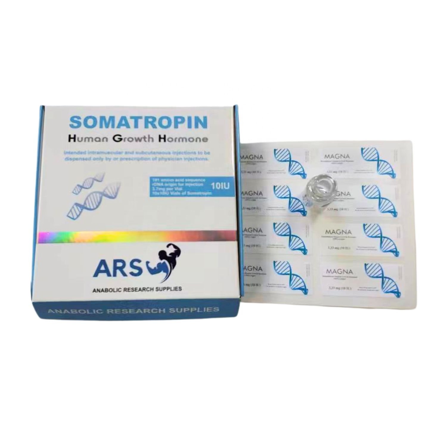 Hot Sale Premium Quality Packaging Set 2 Vial 10 Vial 5 Vial Peptide Paper Box and Label with Hologram seal sticker