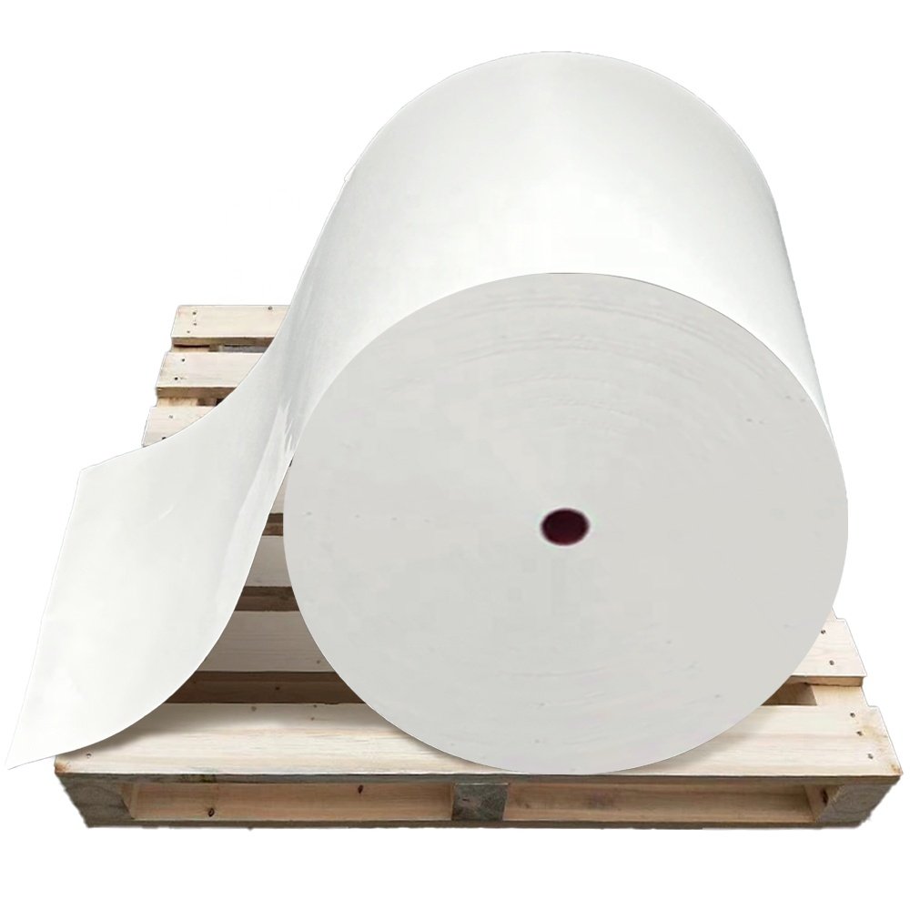 Flexographic printing jumbo rolls Cast-coated art paper sticker packaging labels self adhesive paper roll labels