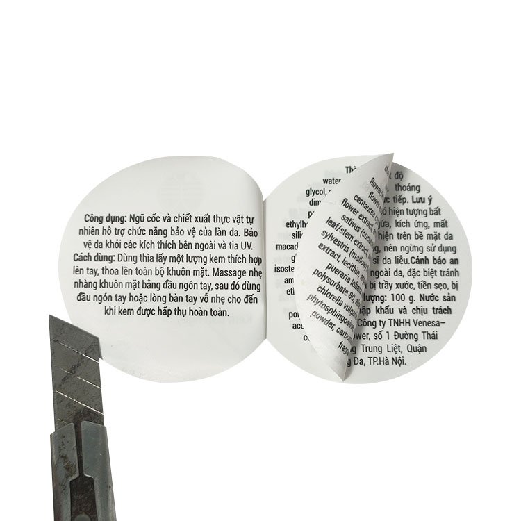 Hot sale high quality custom adhesive multi layer labels printing booklet 3 layer peel off label stickers