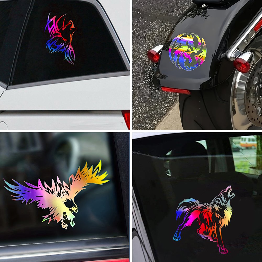 Custom Adhesive Label Logo Design Uv Die Cut Sticker Printing Waterproof Pvc Glitter Vinyl Custom Car Stickers