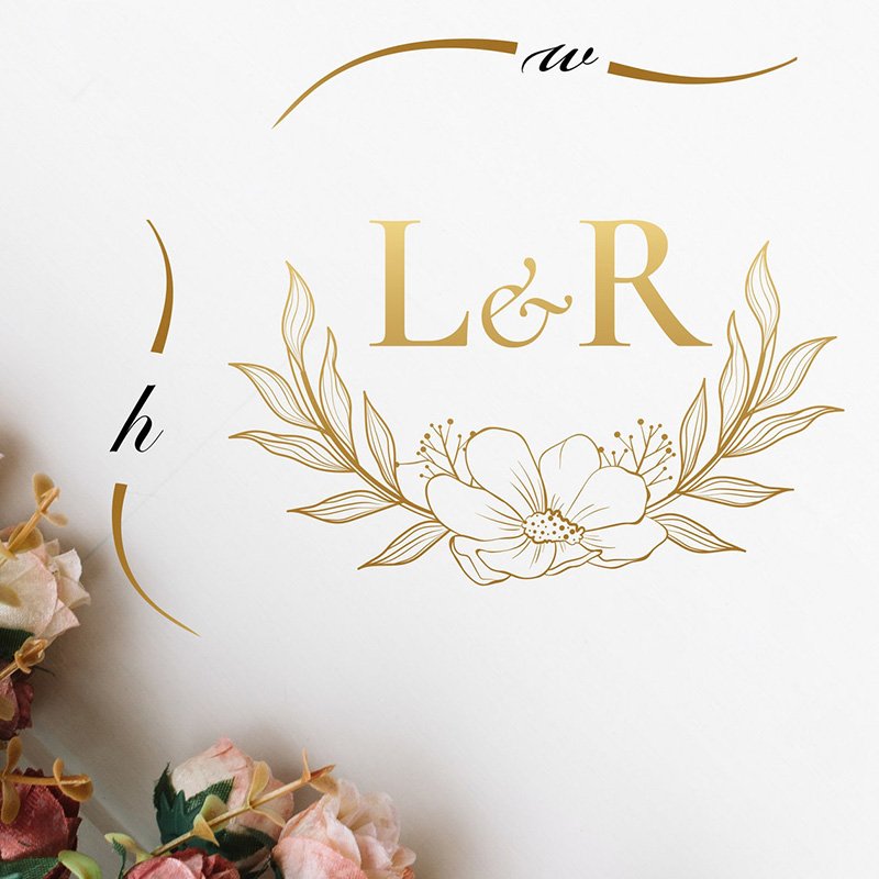 Floor sticker vinyl pvc custom waterproof adhesive monogram wedding dance floor sticker