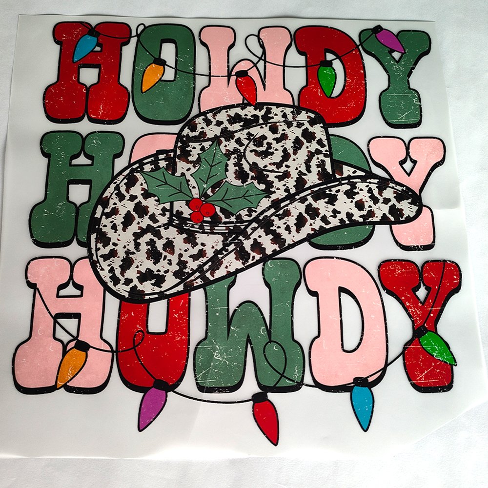 Christmas tree transfers printing dtf transfers stickers Custom Design iron on Ready to Press dtf transfers for T-shirts