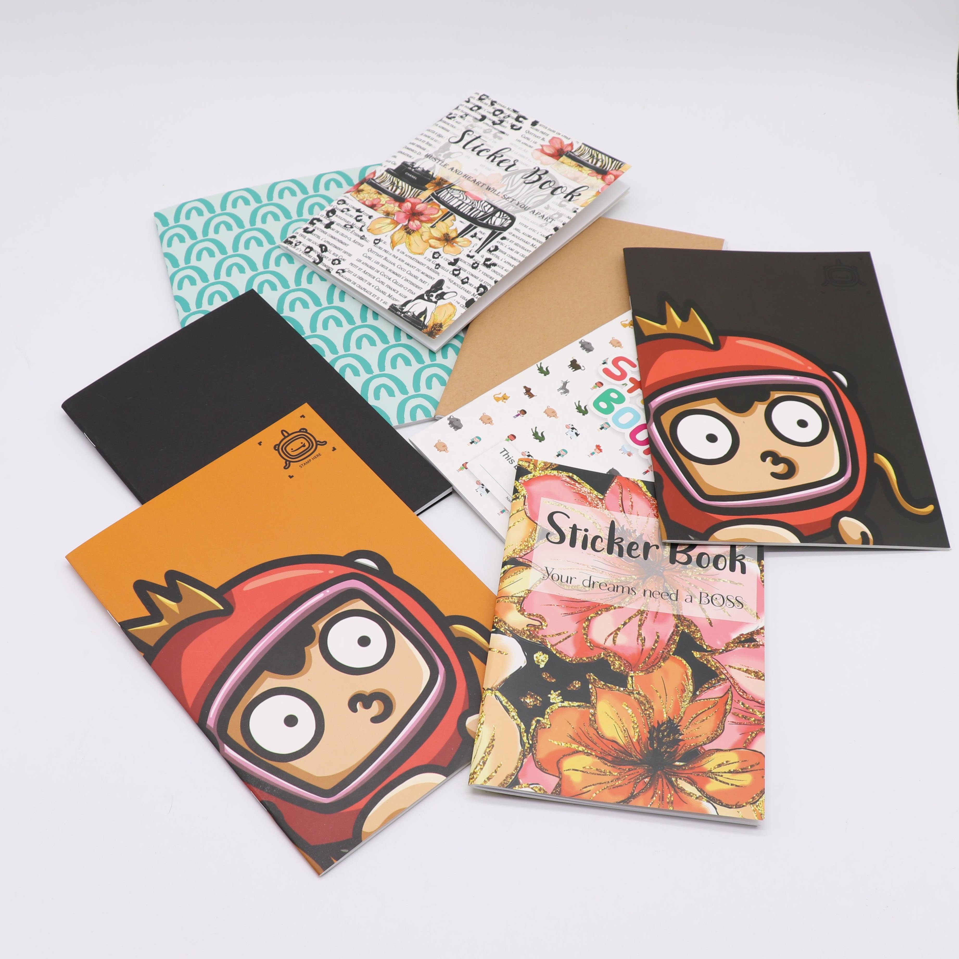 High quality custom DIY blank stickers collection book for kids silicone release paper reusable sticker album