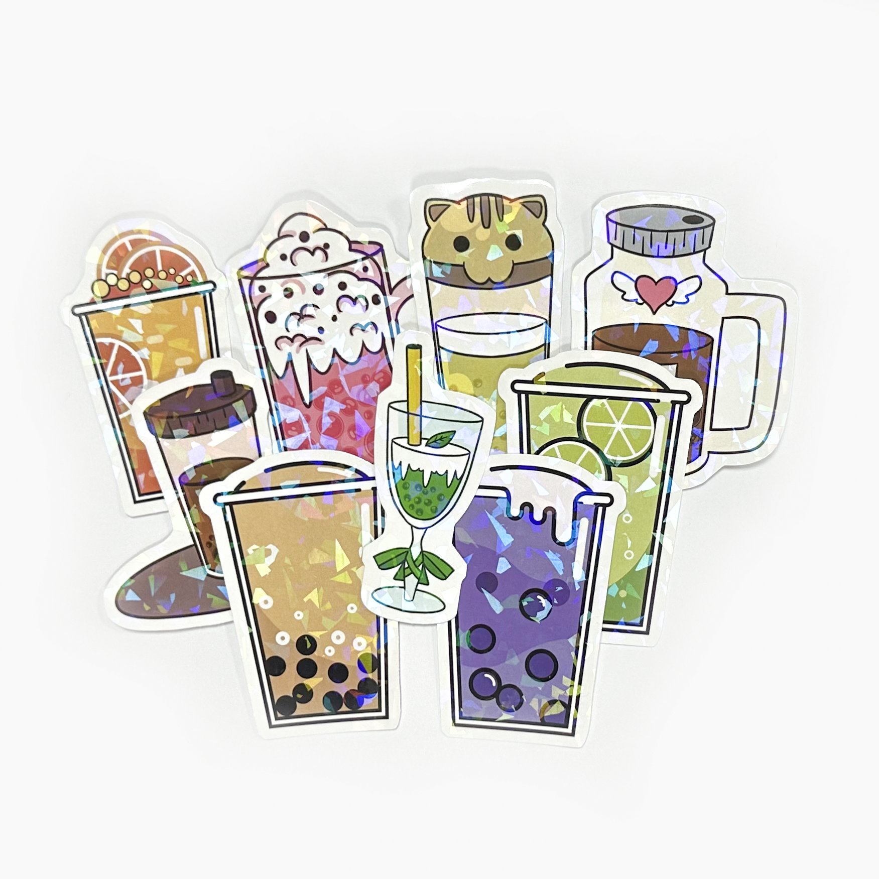 Custom Logo Printing Durable Glossy Matte Laminated Sticker Pack Die Cut UV Waterproof Custom Logo Sticker