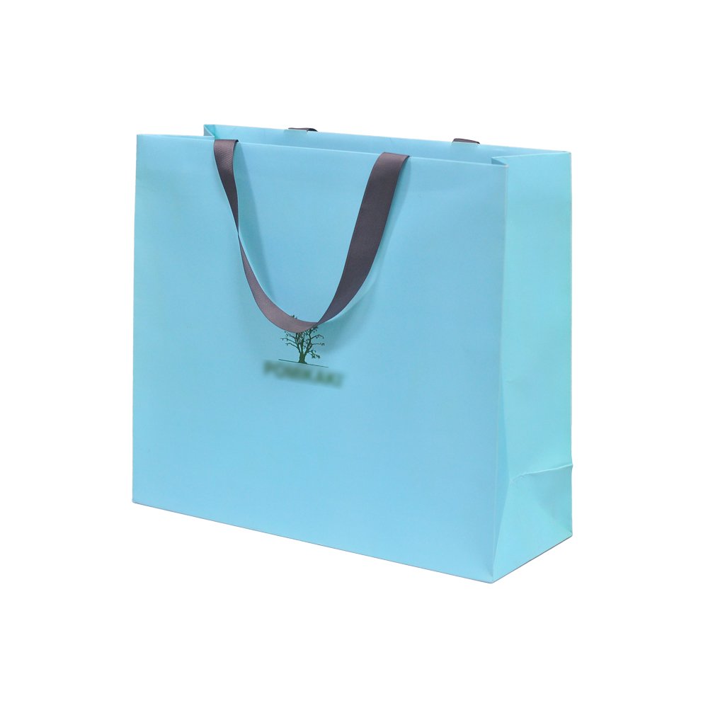 Hot Stamping Shopping Boutique Paperbag Clothes Party Pink White Custom Luxury Christmas Paper Bag For Gift With Ribbon Handle