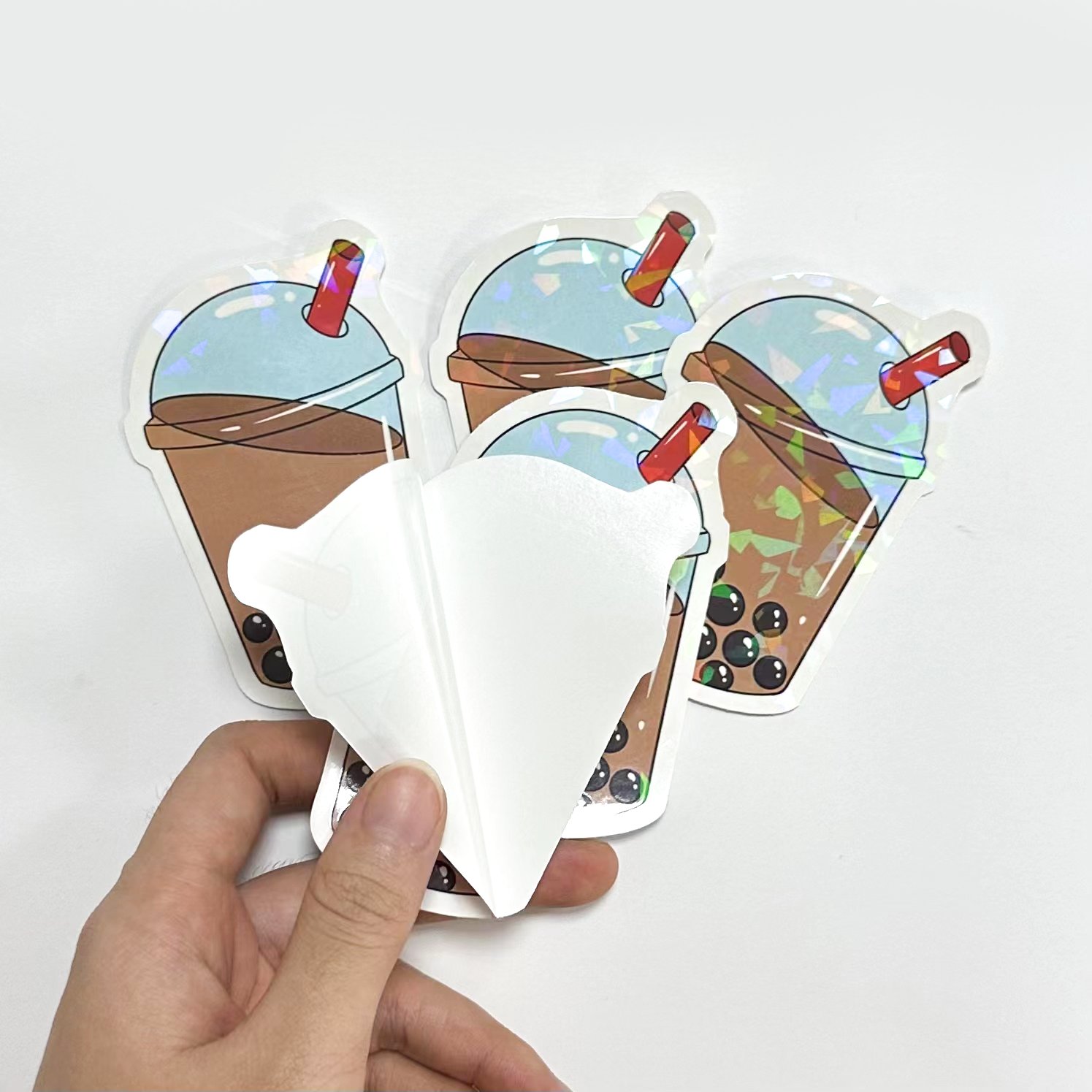 Easy Peel UV Resistant Printing Waterproof Durable Packaging Sticker Vinyl PVC Self Adhesive Die Cut Logo Sticker
