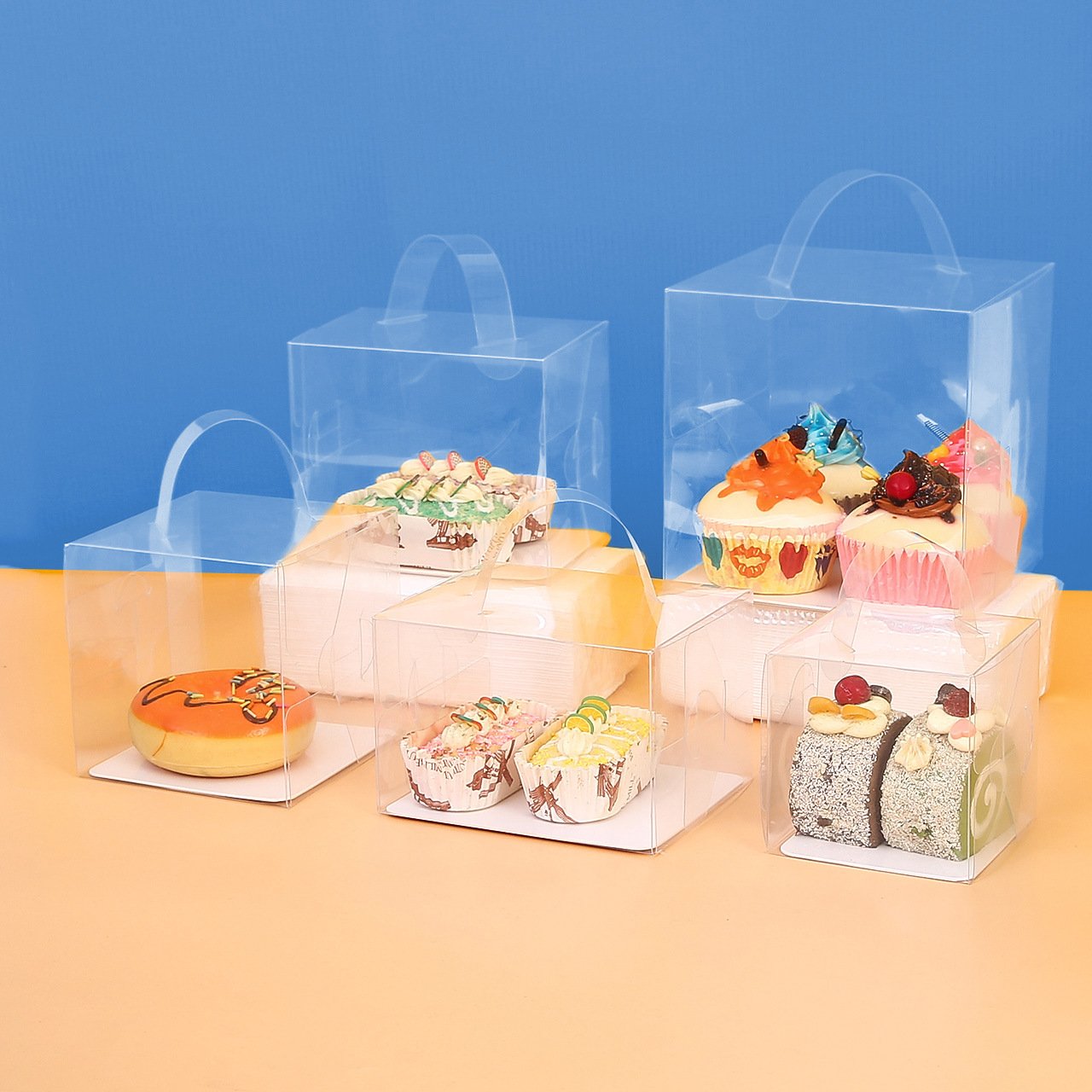 Customizable Luxury Birthday Cake Box Clear Plastic with Foil Tall Wedding Guest Favor Paper Material Wholesale