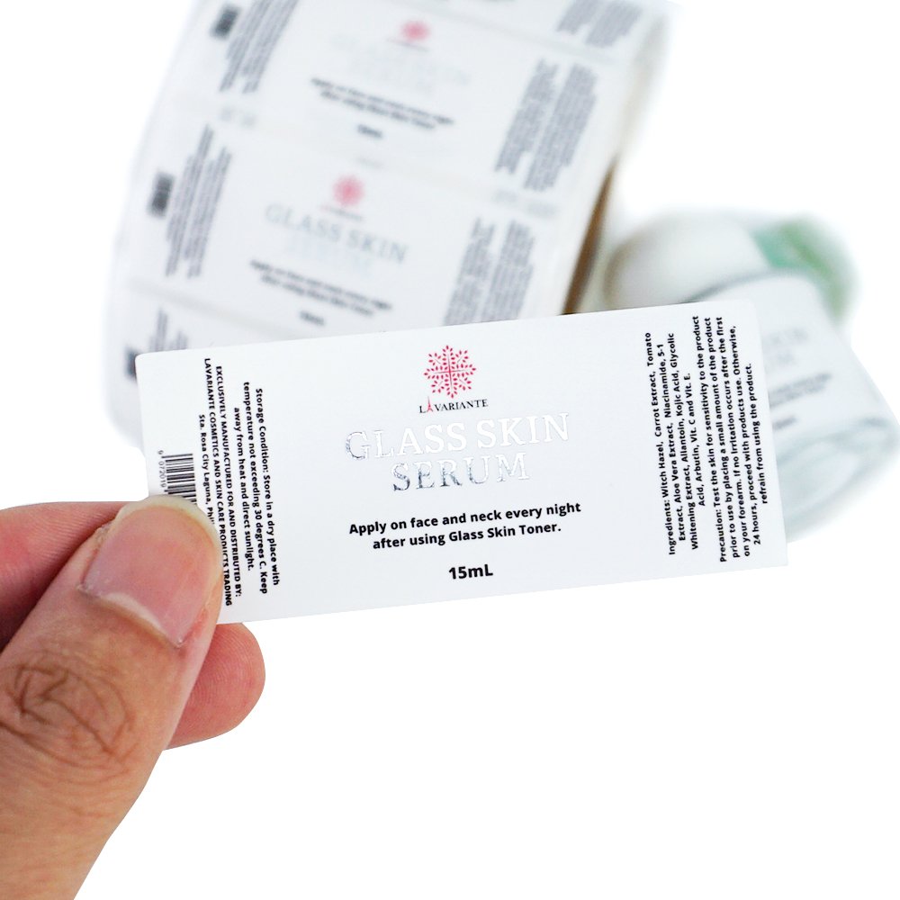 Custom Private Label Plastic Bottle Waterproof Pvc Stickers Adhesive Food Stickers For Packaging
