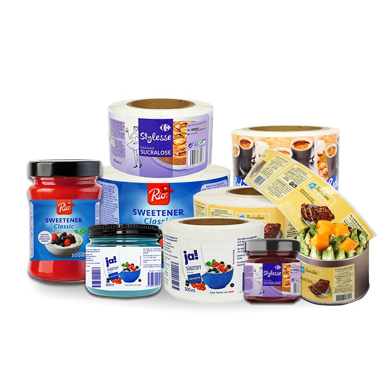 Custom Private Label Plastic Bottle Waterproof Pvc Stickers Adhesive Food Stickers For Packaging