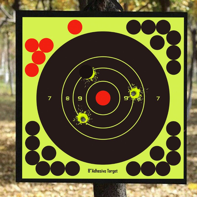 GRL465 Bright Fluorescent 18x24 Splatter Target Adhesive Paper Shooting Target Stickers for Range Practice