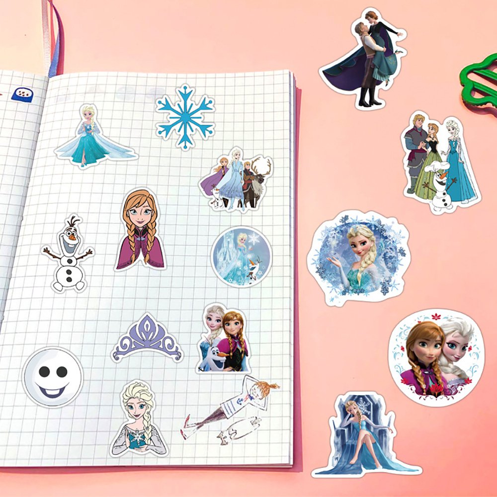 Cartoon Cute Frozen Elsa Anna Olaf Hans Graffiti Sticker Bottles Luggage Laptop Decoration Waterproof Label Sticker Toy For Kids