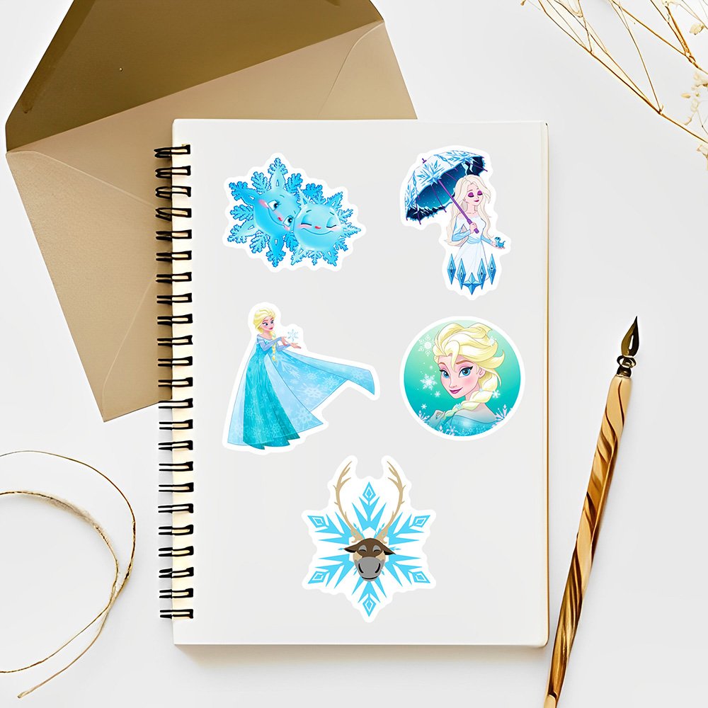 Cartoon Cute Frozen Elsa Anna Olaf Hans Graffiti Sticker Bottles Luggage Laptop Decoration Waterproof Label Sticker Toy For Kids