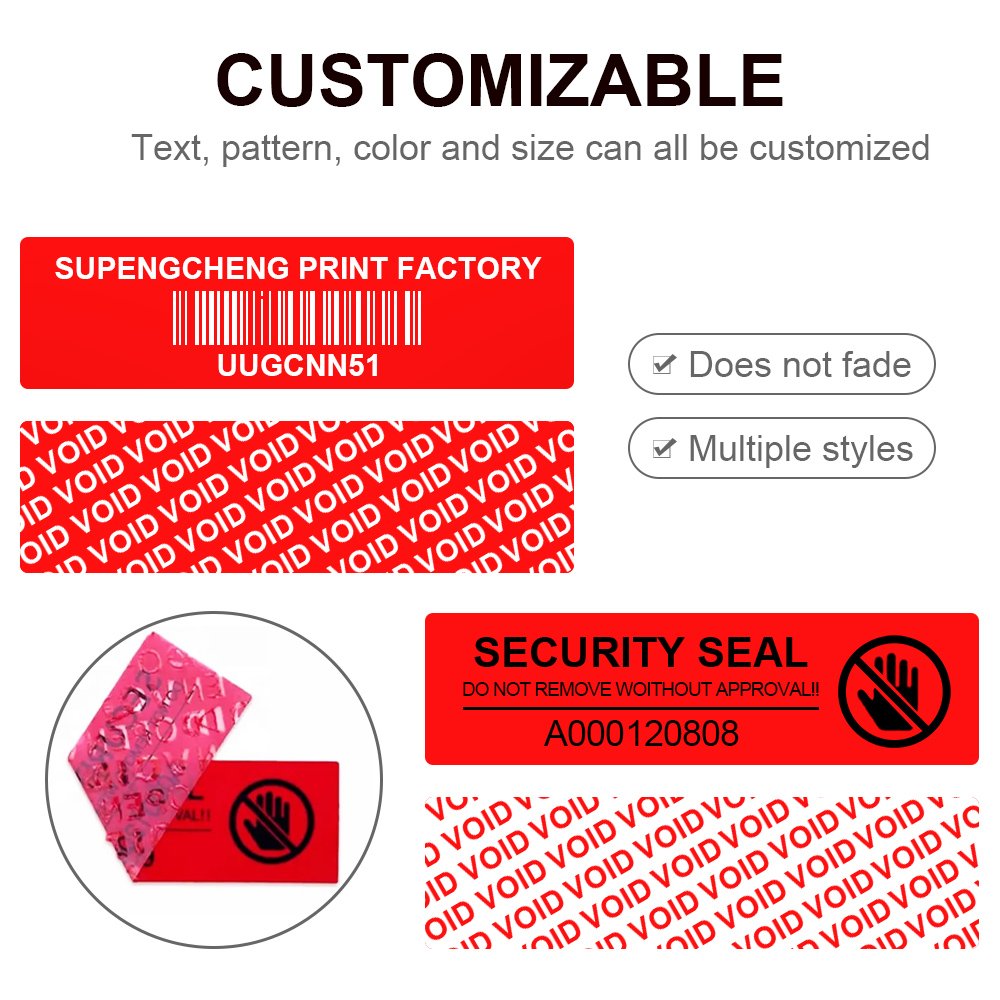 Anti-counterfeit Brand Logo Self Adhesive Holographic Vinyl Paper A4 Label Waterproof Personalized Custom Logo Stickers