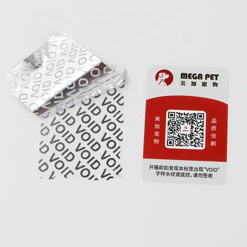 Custom printing self adhesive waterproof label void tamper evident void label warning stickers void sticker label a4