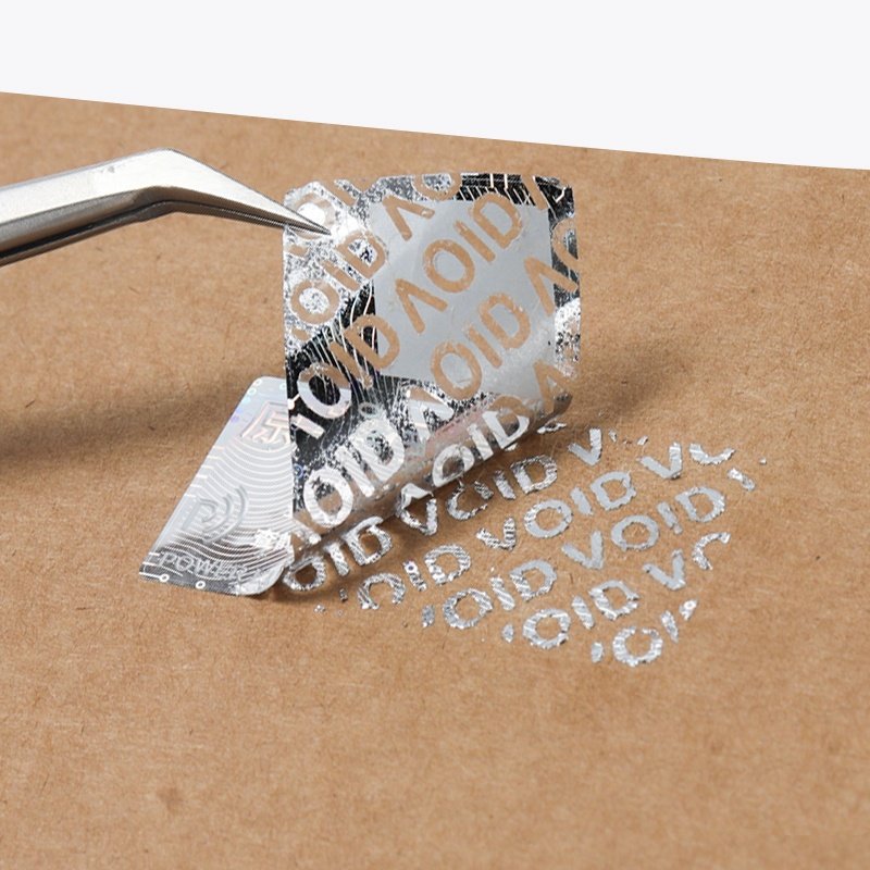 Custom printing self adhesive waterproof label void tamper evident void label warning stickers void sticker label a4