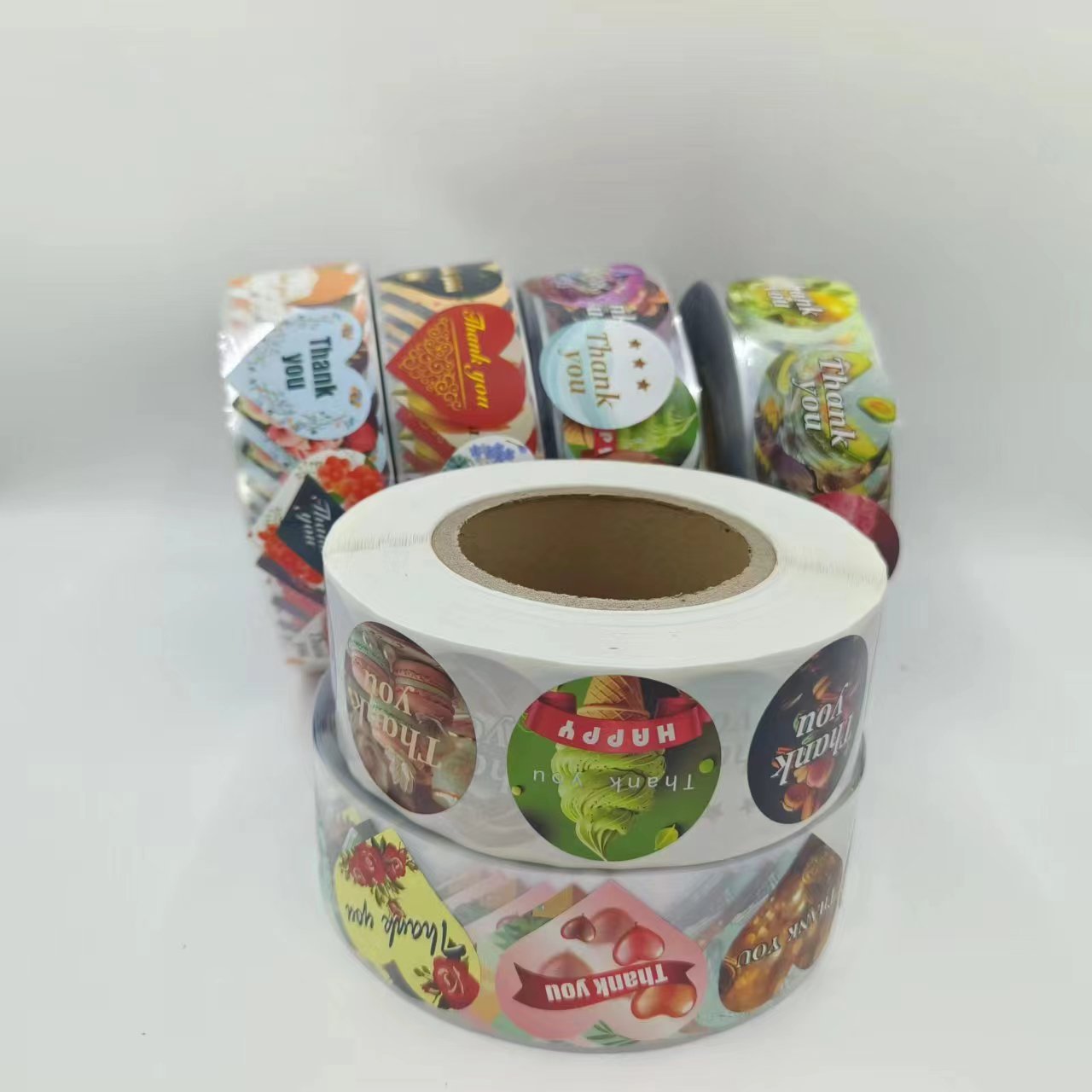 Thanks for the stickers. pvc sealing sticker, roll sticker circular LOGO customization