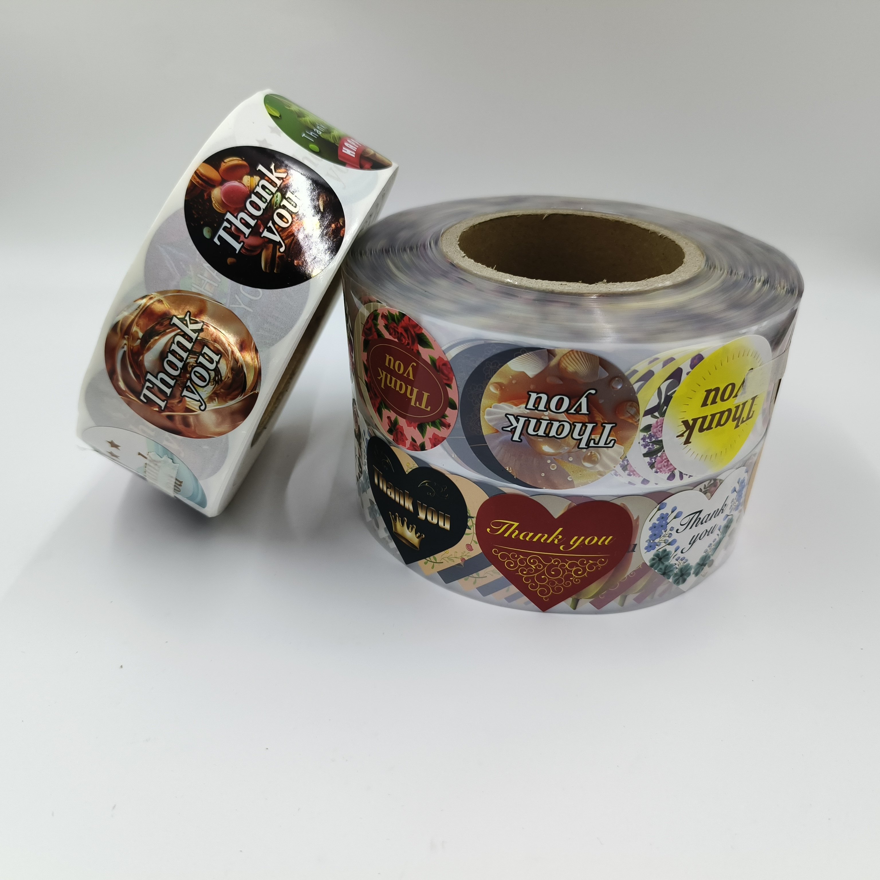 Thanks for the stickers. pvc sealing sticker, roll sticker circular LOGO customization