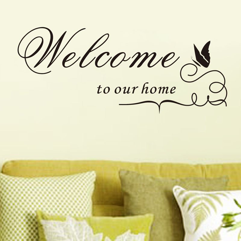 Removable home decor black words cool business vynil wall stickers
