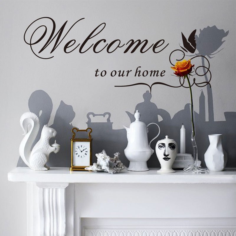 Removable home decor black words cool business vynil wall stickers