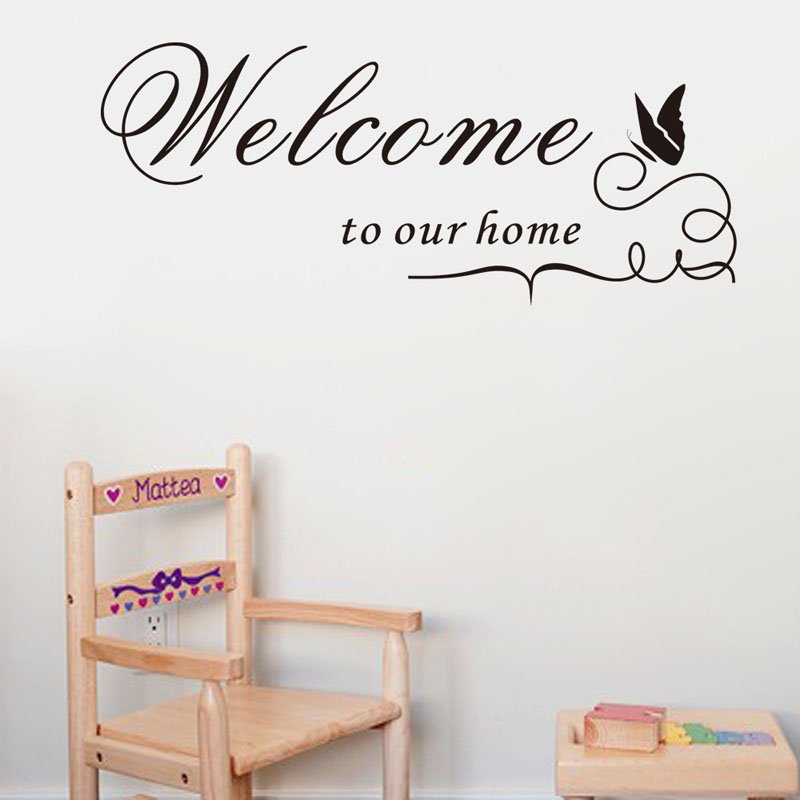 Removable home decor black words cool business vynil wall stickers