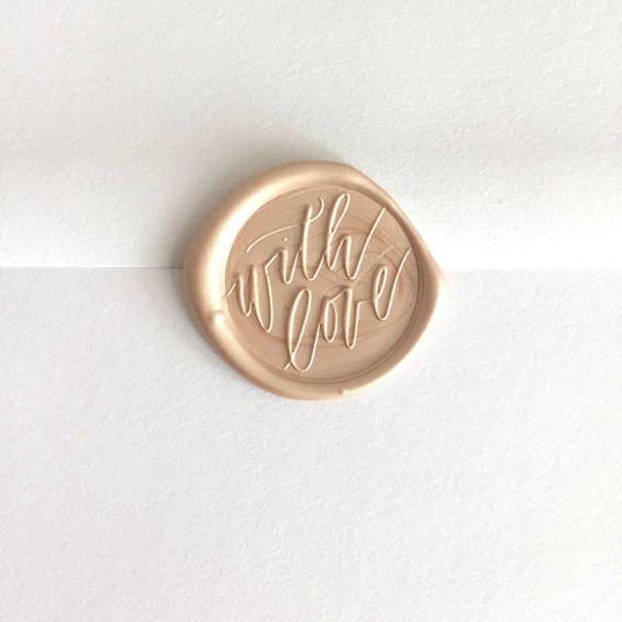 Custom Envelope 3m Self Adhesive gold Sealing envelope Wax Sticker Faux Wax Seal Stamp Stickers with logo