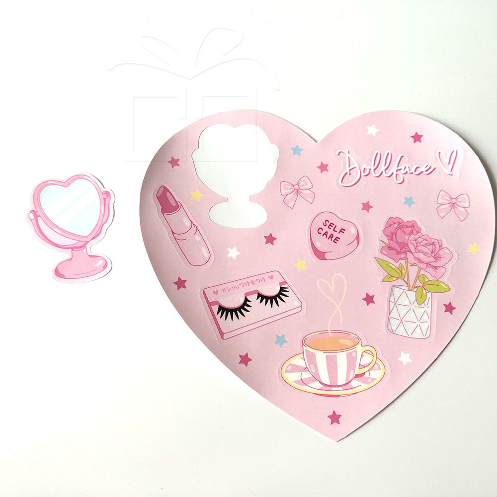 Make You Own Logo Kawaii Vinyl Make UP Kiss Cut Sticker Sheets